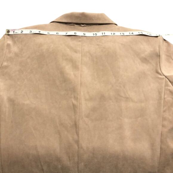 Helene Blake Vintage Doe Suede Unlined Coat Woman Size 14 Beige Lightweight - Picture 7 of 7